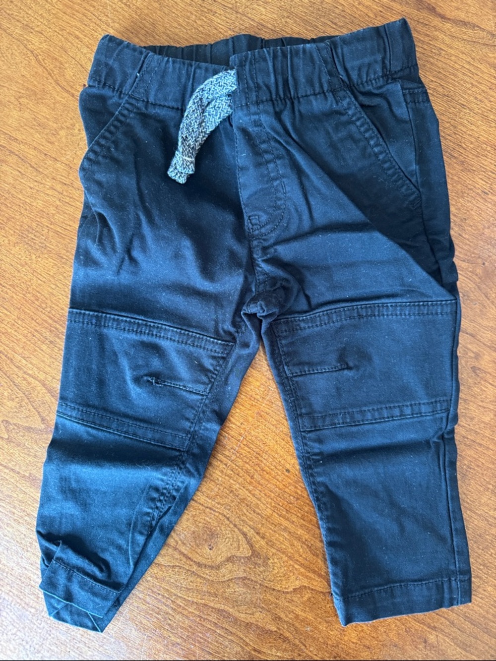 Cat and Jack Baby Black Jogger Pants with Knit Drawstring